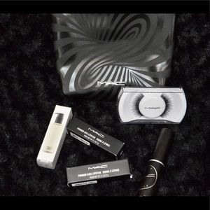 MAC Cosmetics Makeup Bundle-Eyelashes, Full Size Lipstick (2) and MORE!